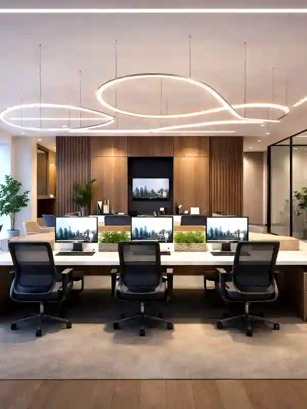Ergonomic corporate office interior design by expert contractors in Kolkata