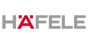Hafele logo - Premium interior fittings and hardware partner of AGOID